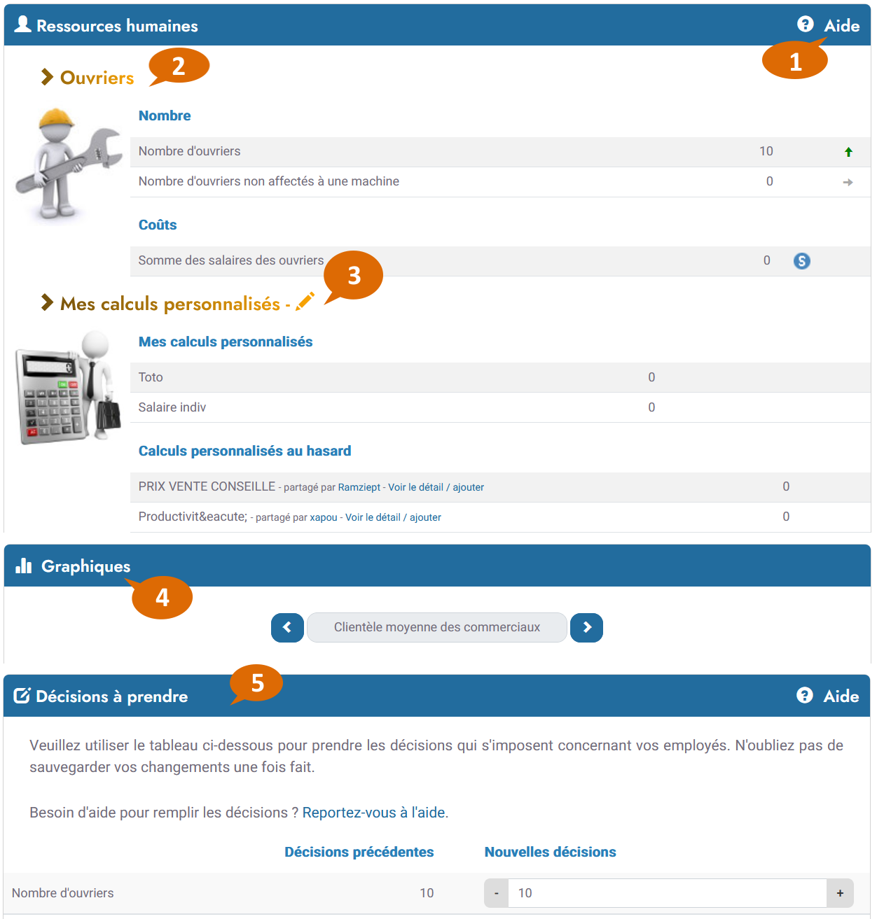 Structure des pages